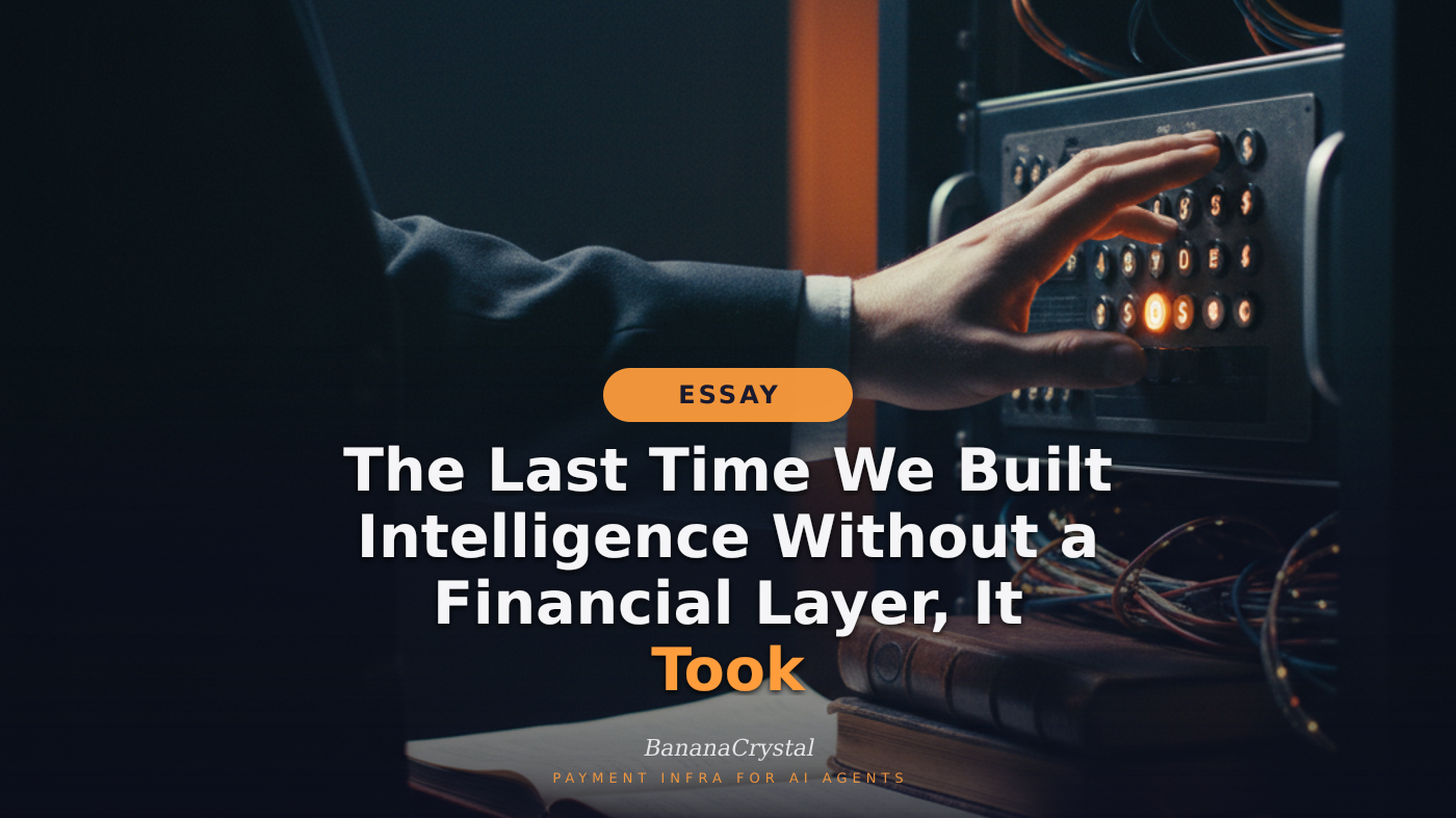 The Last Time We Built Intelligence Without a Financial Layer, It Took a Decade to Fix