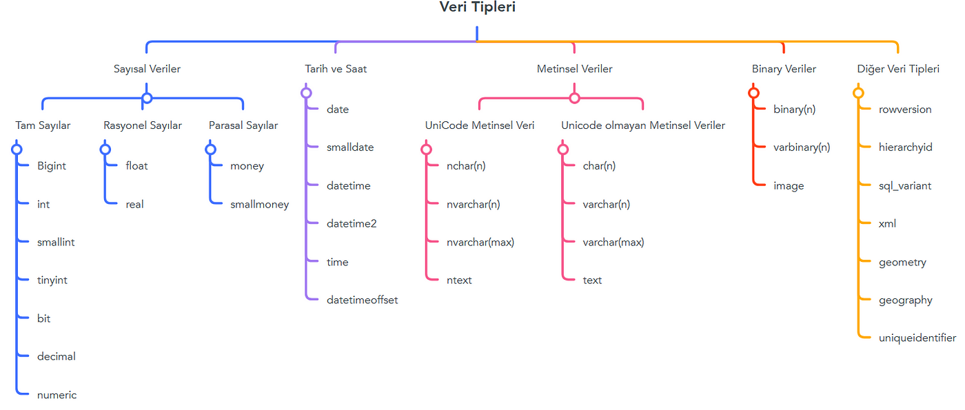 SQL Metinsel Veri Tipleri