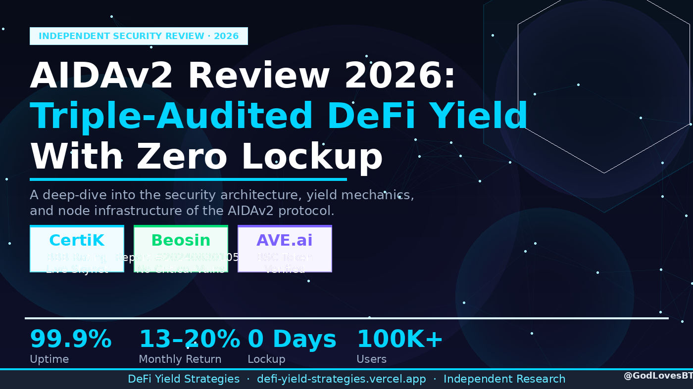 # AIDAv2 Review 2026: Triple-Audited DeFi Yield With Zero Lockup