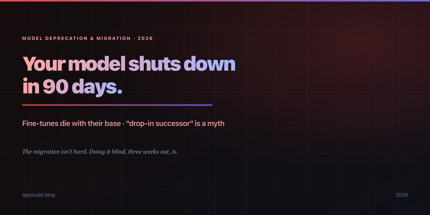 Your Model Shuts Down in 90 Days. Your Fine-Tunes Die With It.