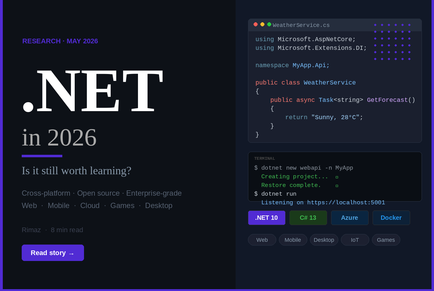 .NET in 2026 — Is It Still Worth Learning?