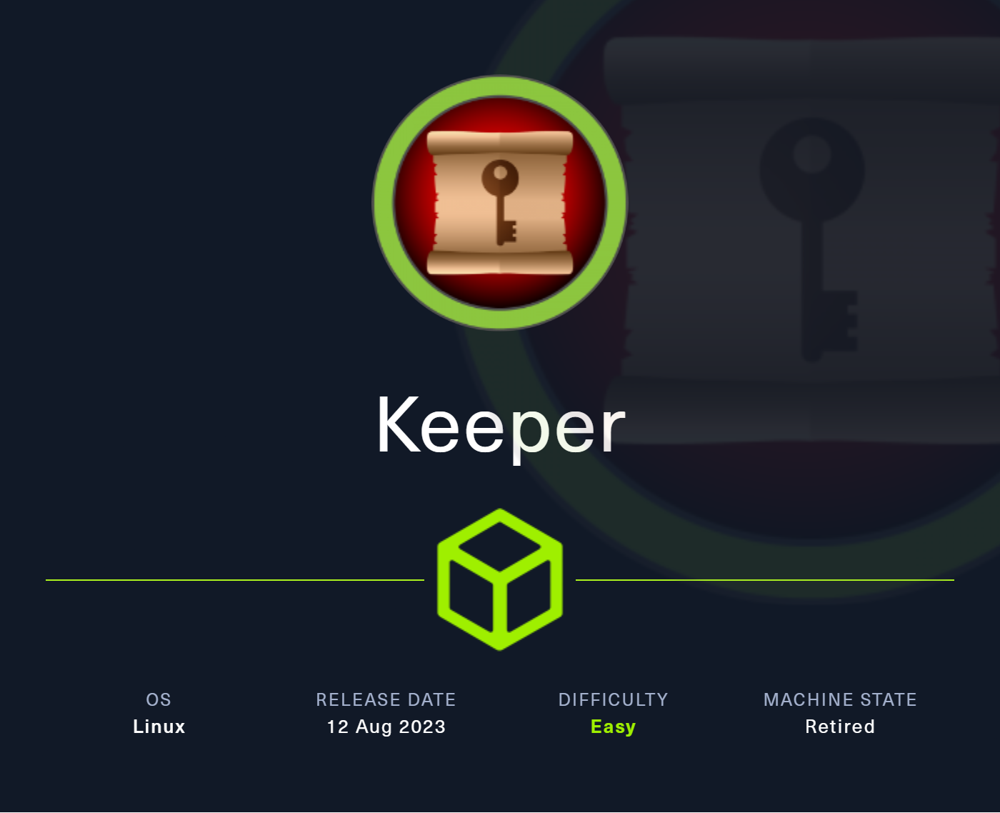 Keeper Write-up