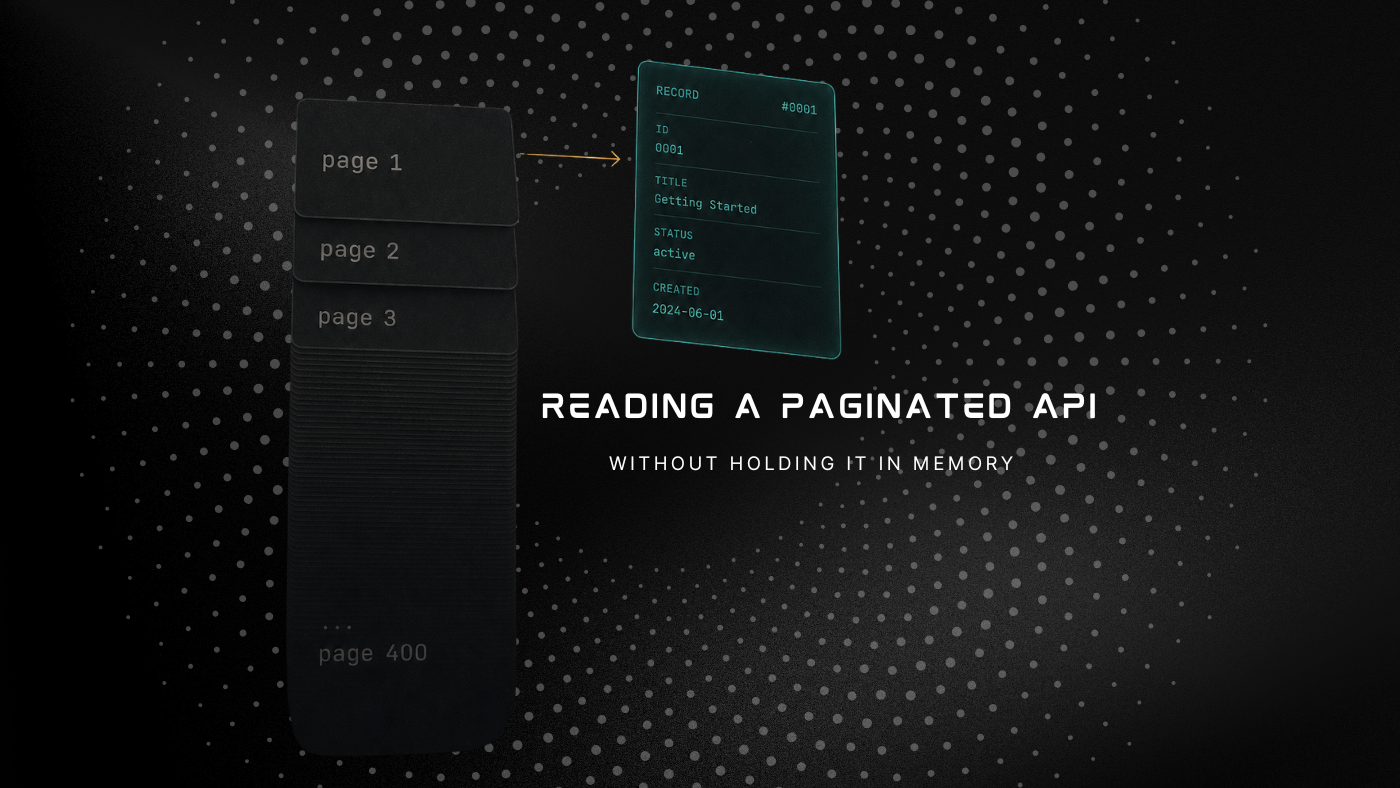 Reading a Paginated API Without Holding the Whole Thing in Memory