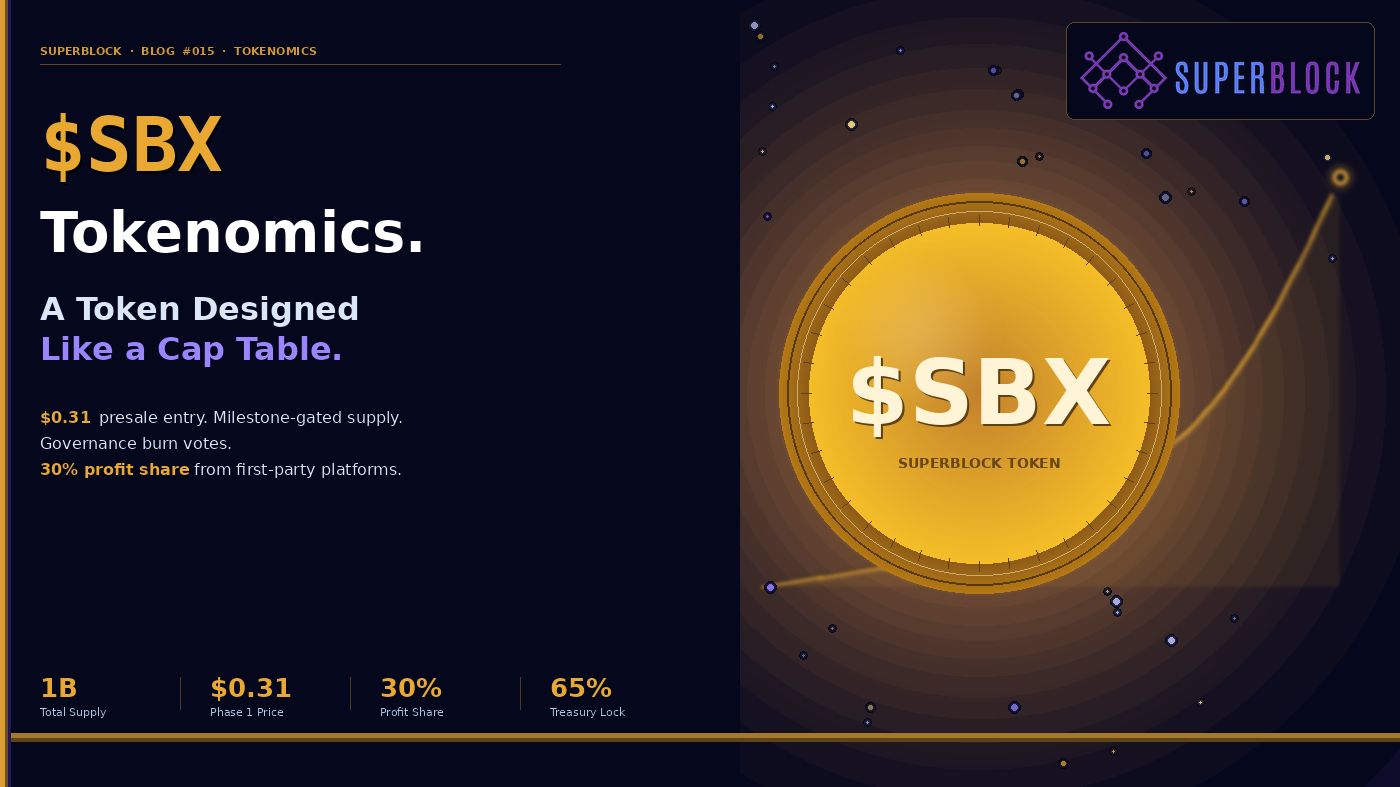 $SBX Tokenomics:
A Token Designed Like a Cap Table