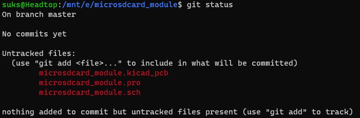 git status