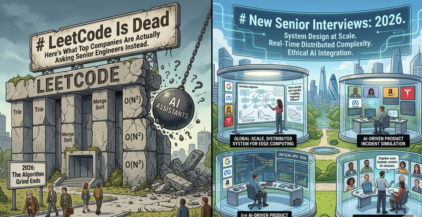 LeetCode Is Dead in 2026. Here’s What Top Companies Are Actually Asking Senior Engineers Instead.
