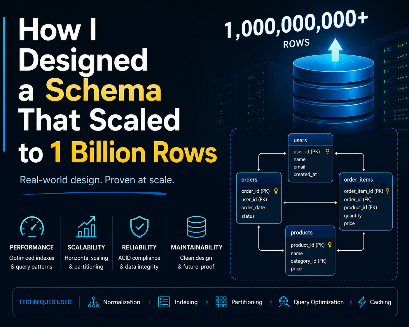 How I Designed a Schema That Scaled to 1 Billion Rows