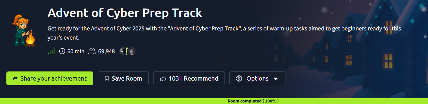 Advent of Cyber 2025 — Prep Track Complete ✅