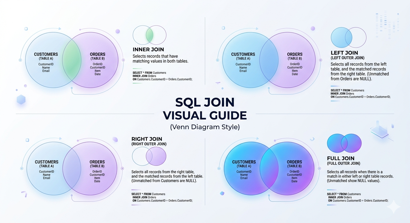 Joins Explained with Real Examples — The Skill That Separates Beginners from Real Data Engineers