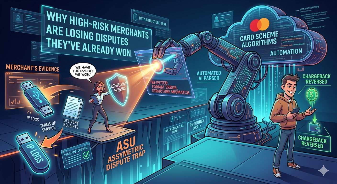 The Asymmetric Dispute Trap: Why High-Risk Merchants Are Losing Disputes They’ve Already Won