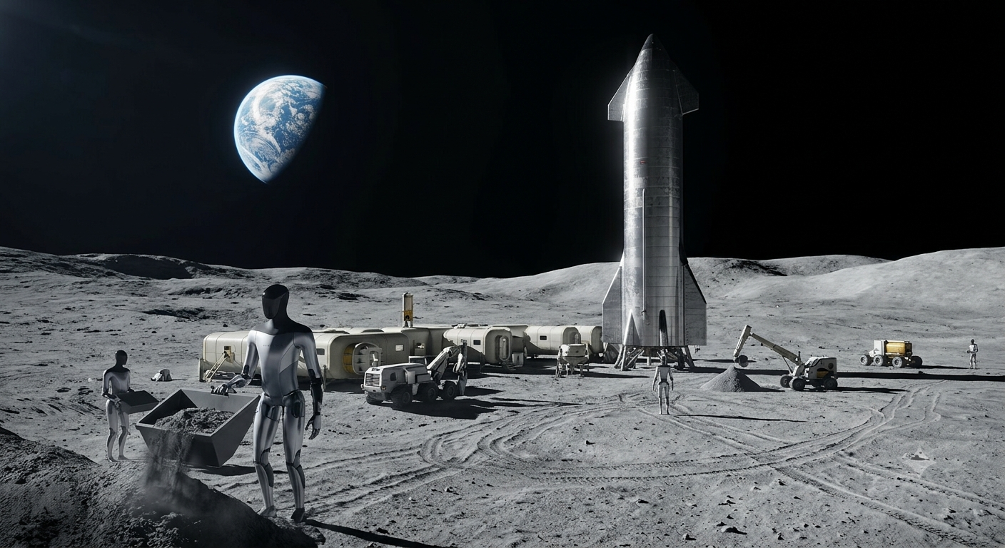 SpaceX’s Self-Growing City on the Moon SpaceX’s Self-Growing City on the Moon