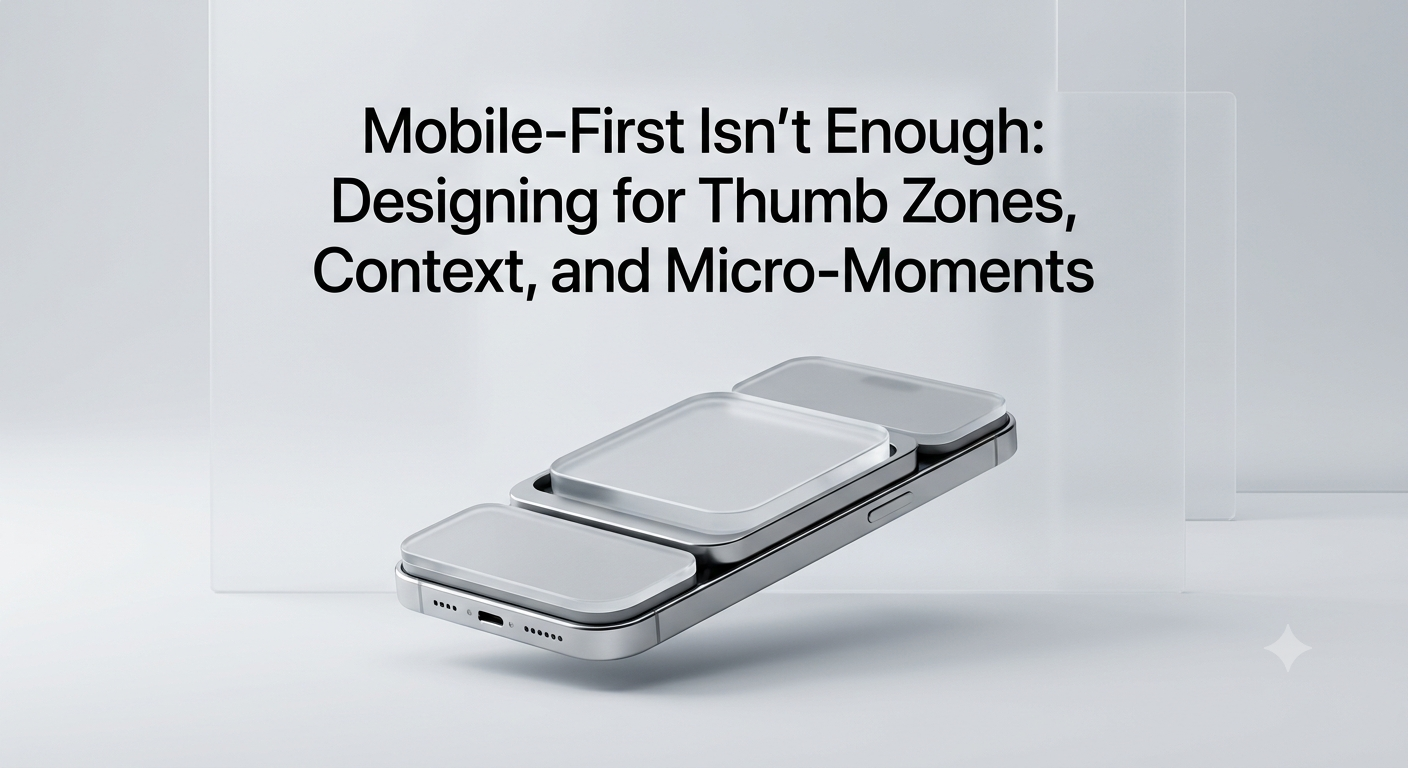 Mobile-First Isn’t Enough: Designing for Thumb Zones, Context, and Micro-Moments