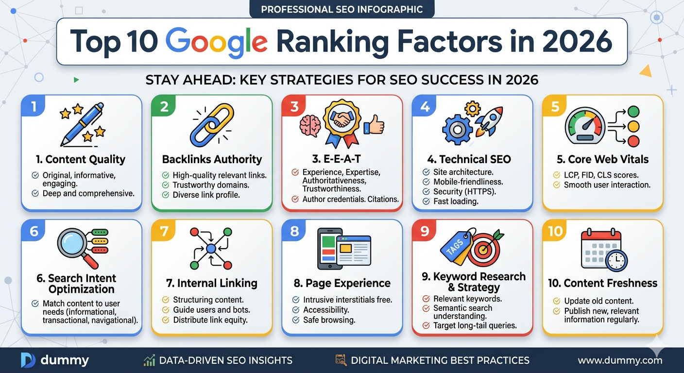 What Are Google’s Ranking Factors? A Complete SEO Guide for 2026
