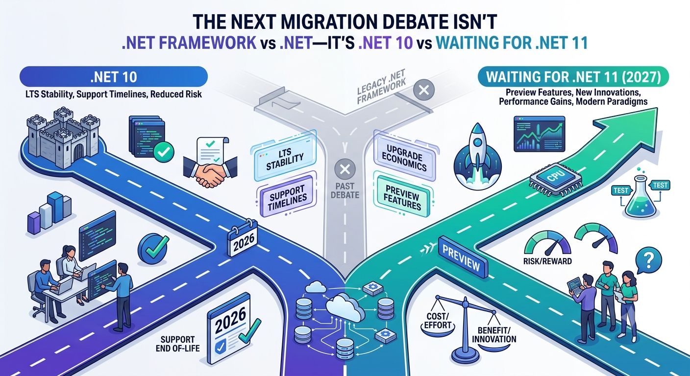 The Next Migration Debate Isn’t .NET Framework vs .NET — It’s .NET 10 vs Waiting for .NET 11