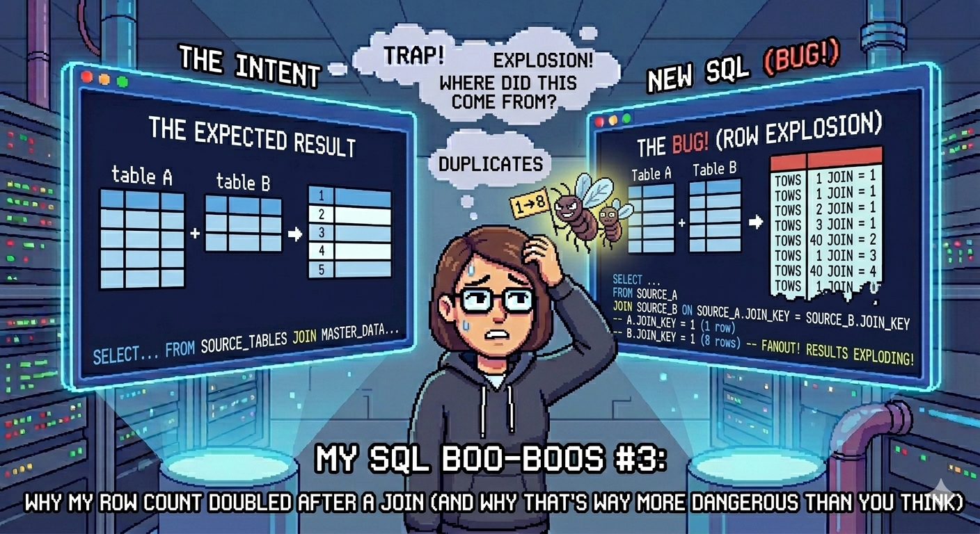 SQL Boo-Boos #3: Why My Row Count Doubled After a Join
(And Why That’s Way More Dangerous Than You…