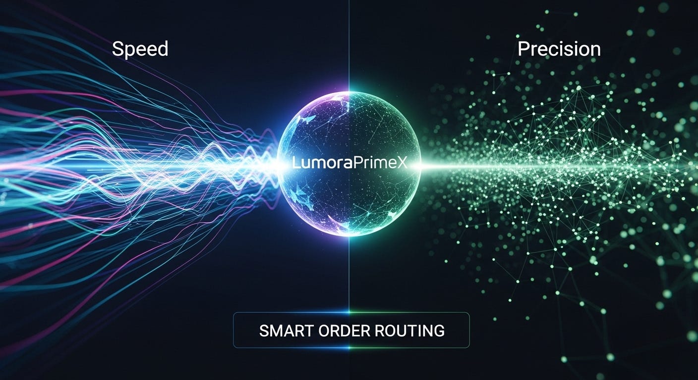 Speed vs Precision in Trading: How LumoraPrimeX Combines Both Through Smart Order Routing