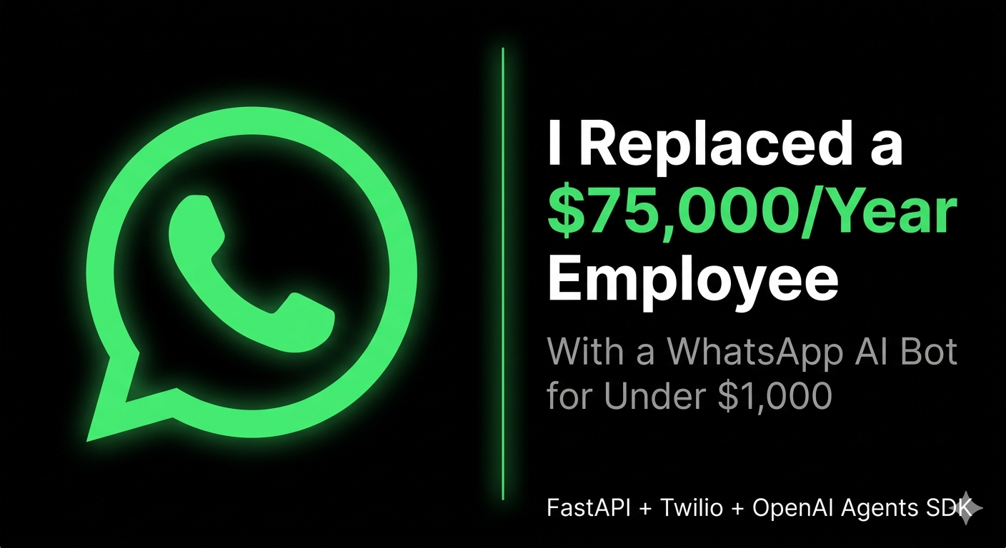 I Replaced a $75,000/Year Customer Support Employee With a WhatsApp Bot for Under $1,000