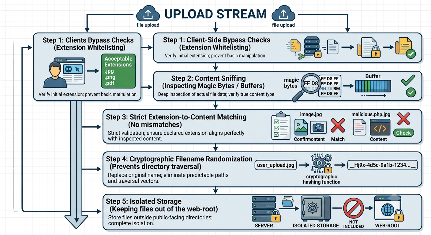 Beyond the Extension: Securing File Uploads with Content Sniffing and Magic Bytes