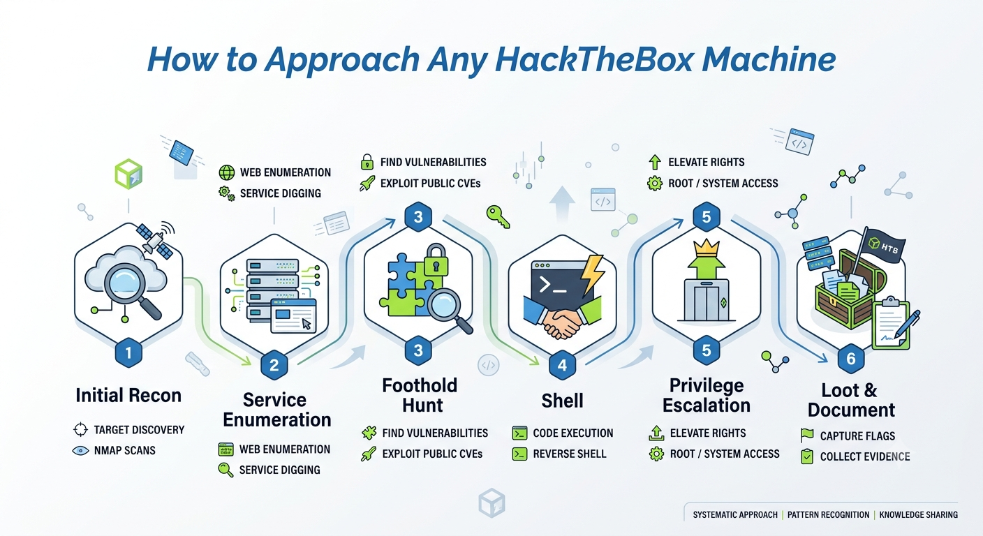 How to Approach Any HackTheBox Machine: My Step-by-Step Methodology