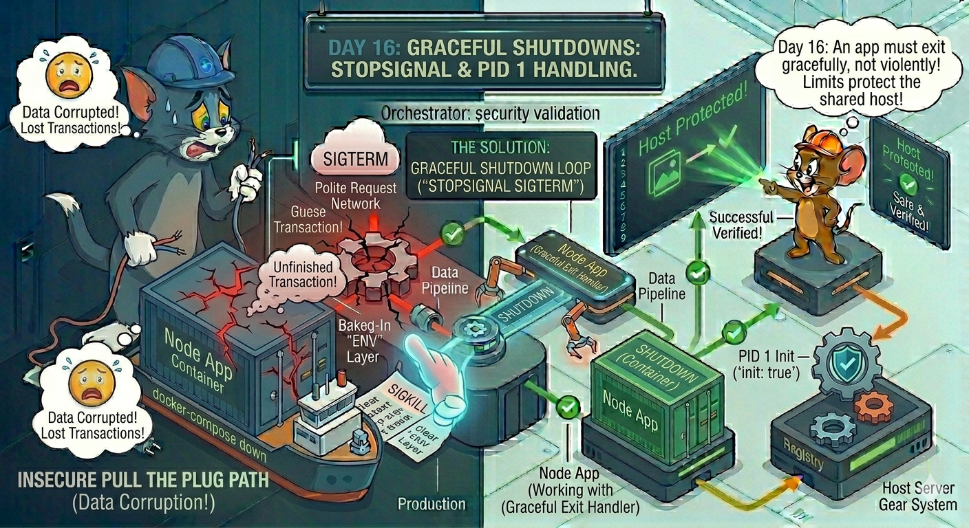 Day 16/25: Graceful Shutdowns: STOPSIGNAL & Handling PID 1 (Don't Just Pull the Plug!)