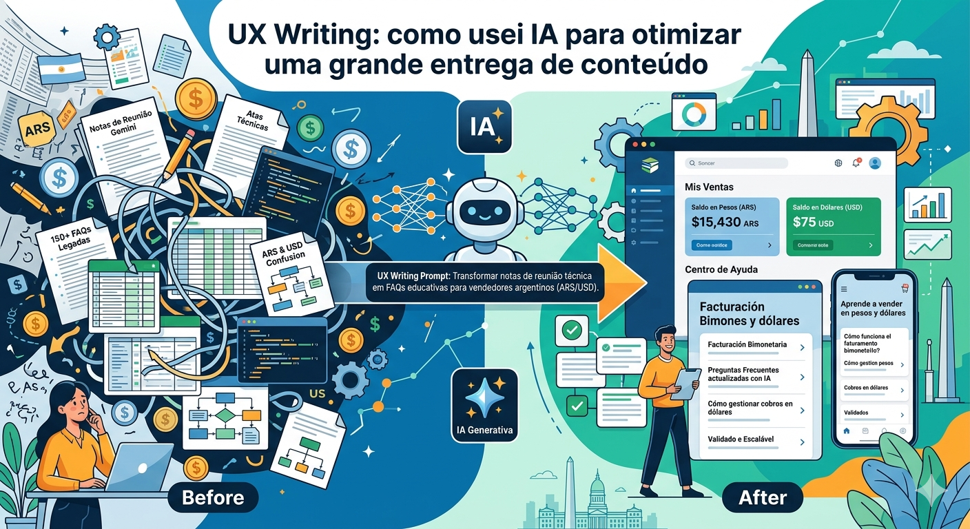 UX Writing: como usei IA para otimizar uma grande entrega de conteúdo