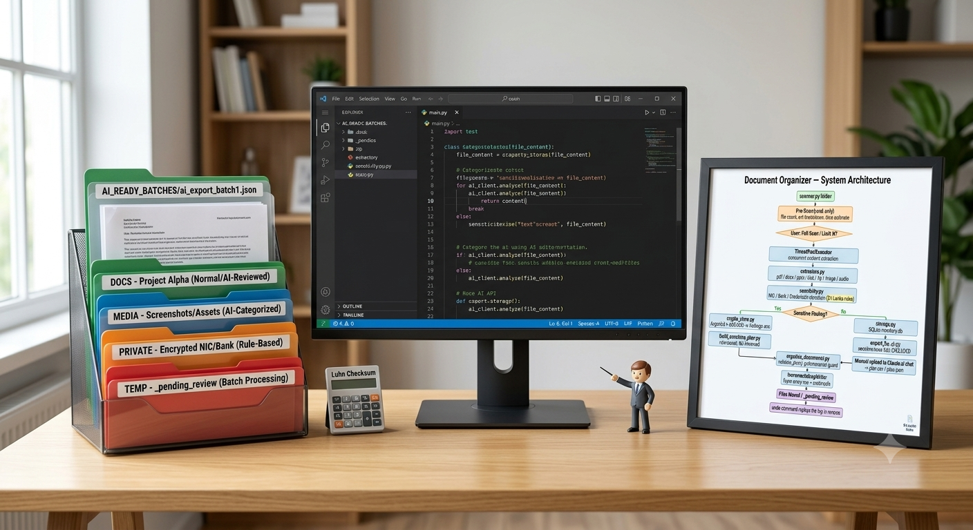 3,670 Files, Zero Data Leaks: How I Built an AI-Powered File Organizer That Never Shows Claude My…