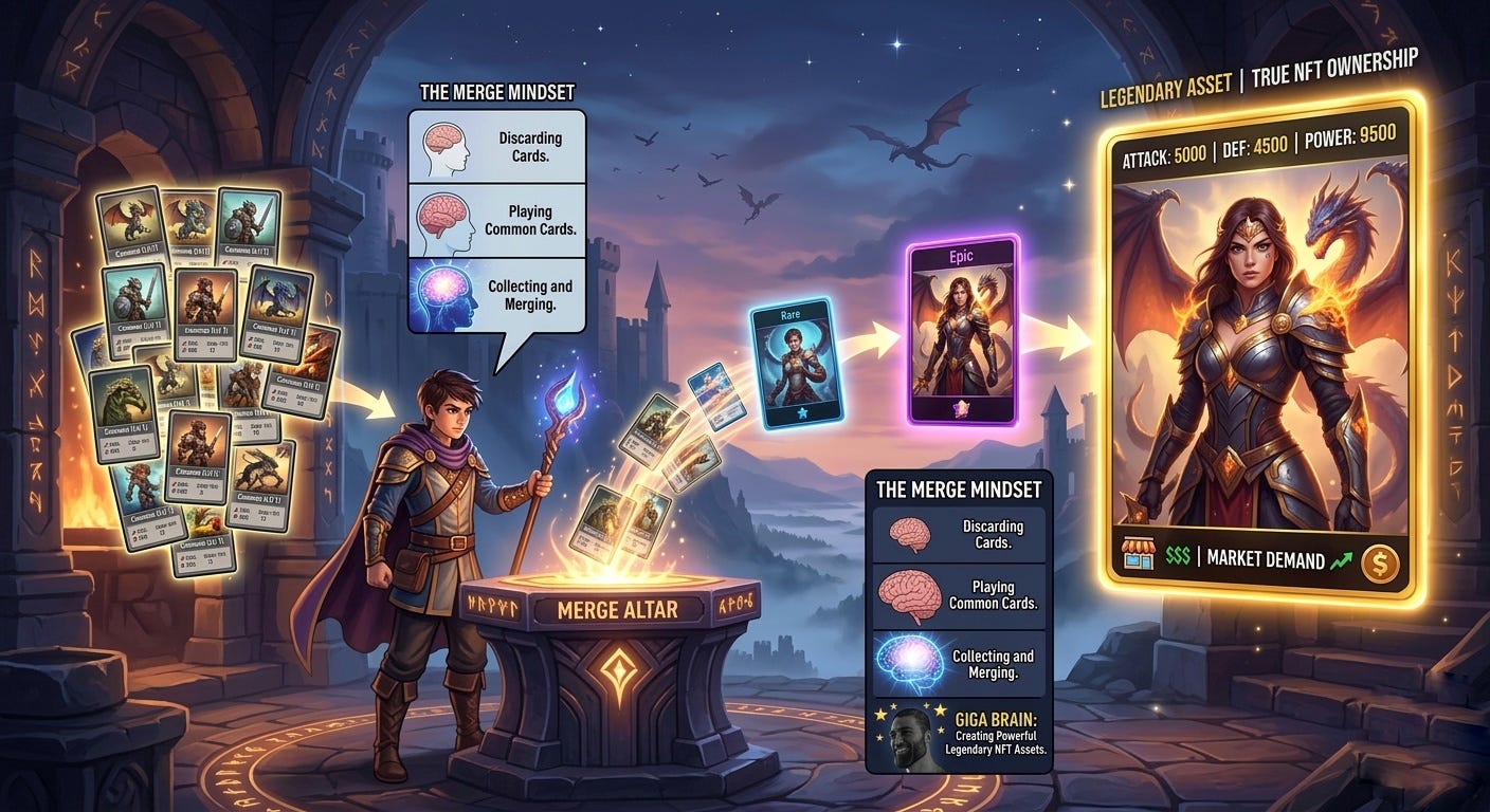 How the Merge System in Dragonz Land Turns Simple Cards into Powerful Assets.