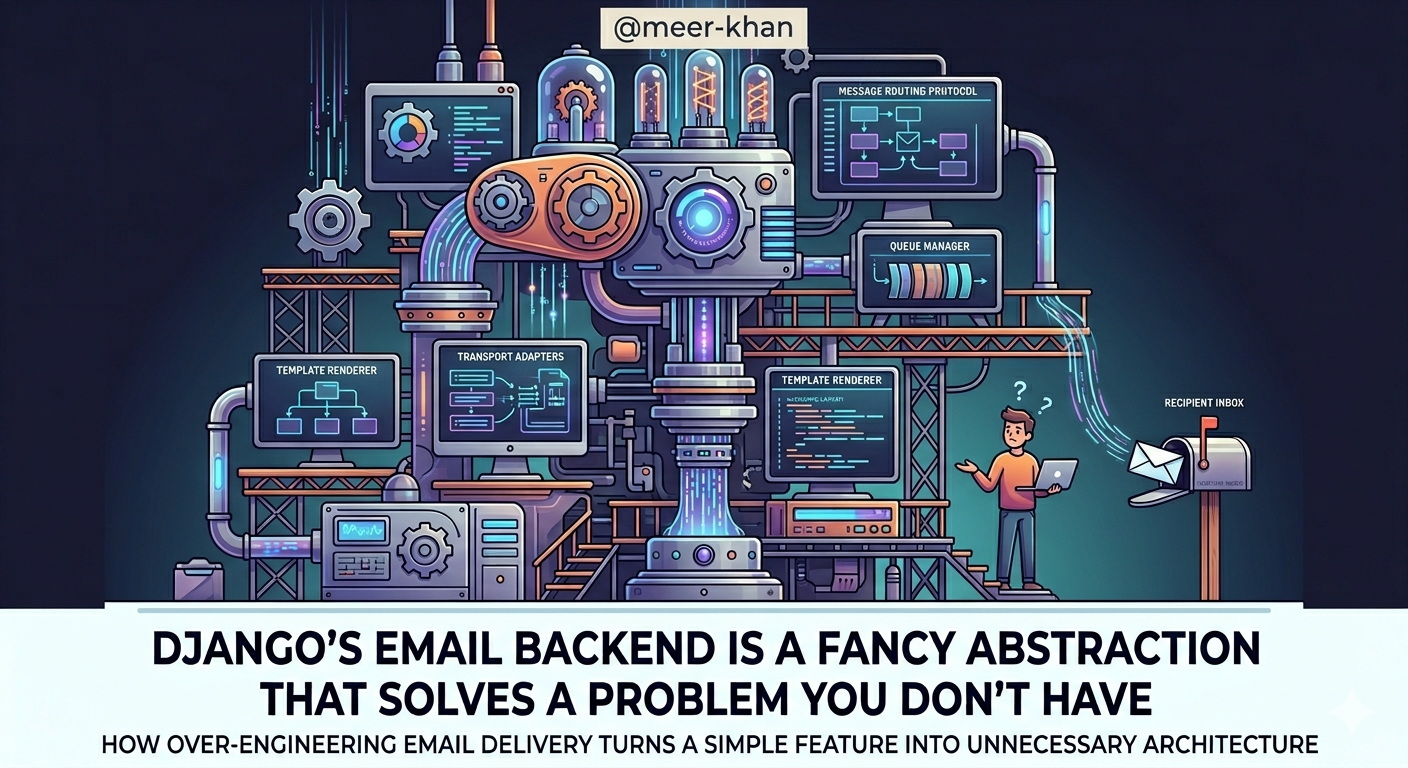 Django’s Email Backend Is a Fancy Abstraction That Solves a Problem You Don’t Have