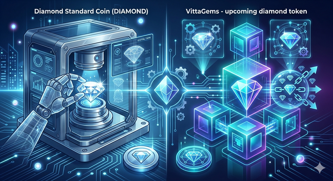 Diamond Standard Coin (DIAMOND) vs VittaGems — upcoming diamond token in 2026