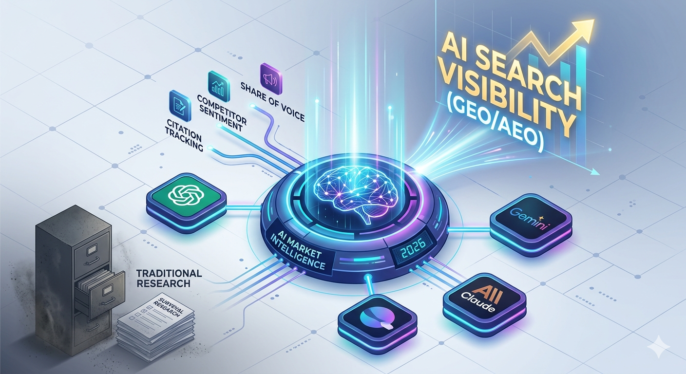 How AI Market Intelligence Powers AI Search Visibility (GEO/AEO)