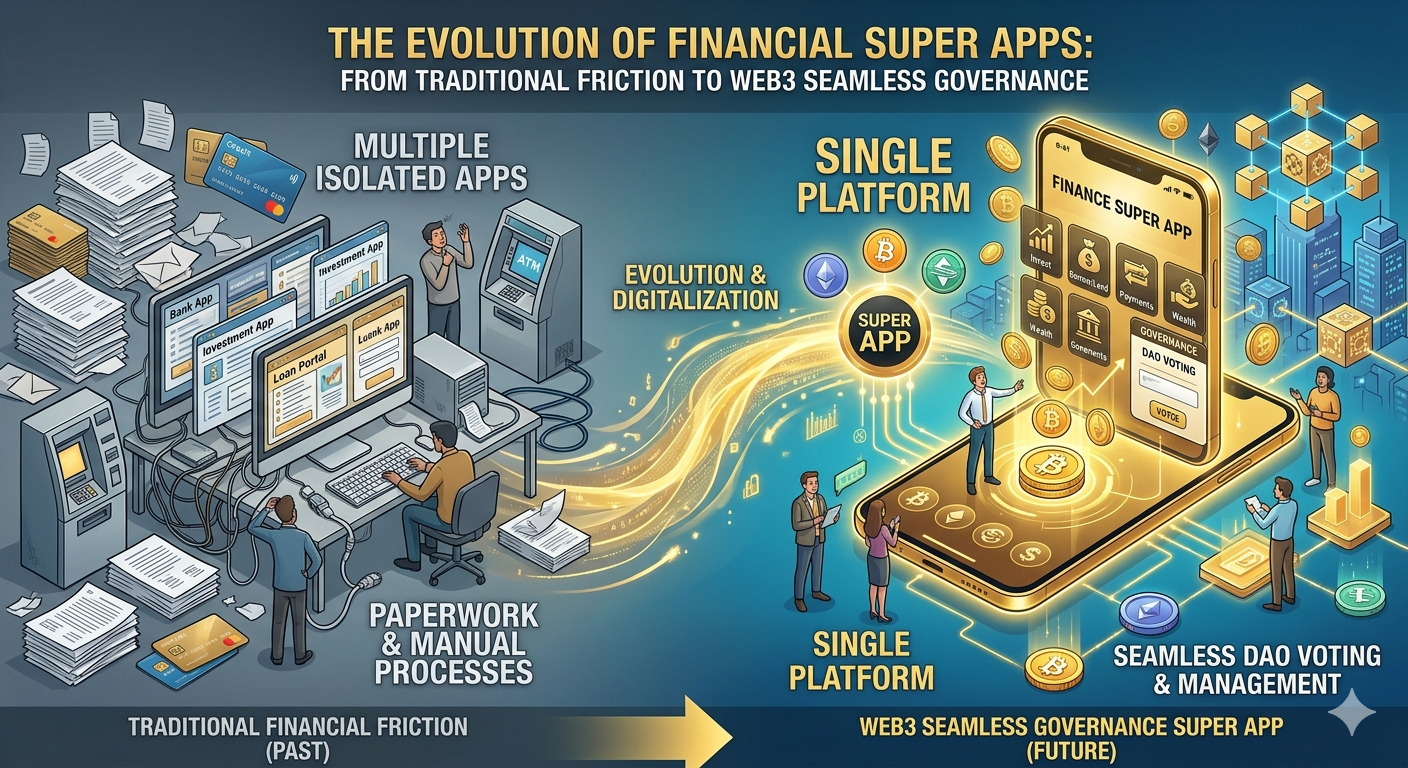 The Evolution of Financial Super Apps: From Traditional Friction to Web3 Seamless Governance