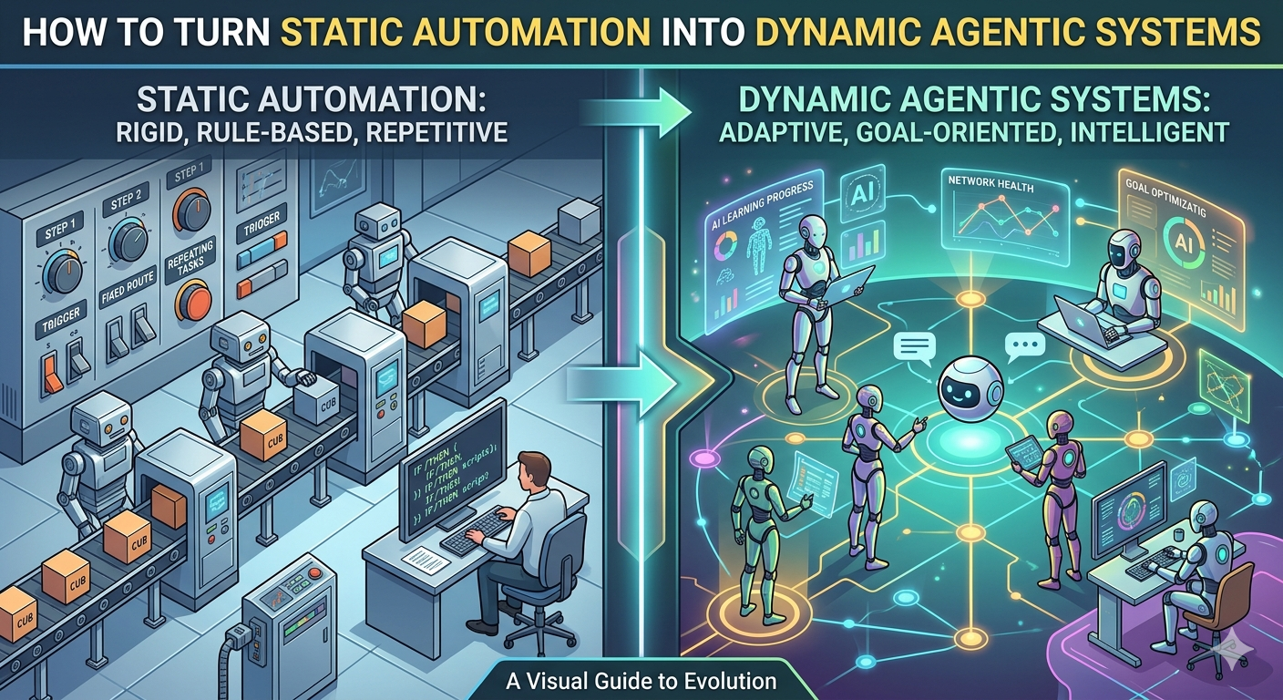 How to Turn Static Automation Into Dynamic Agentic Systems