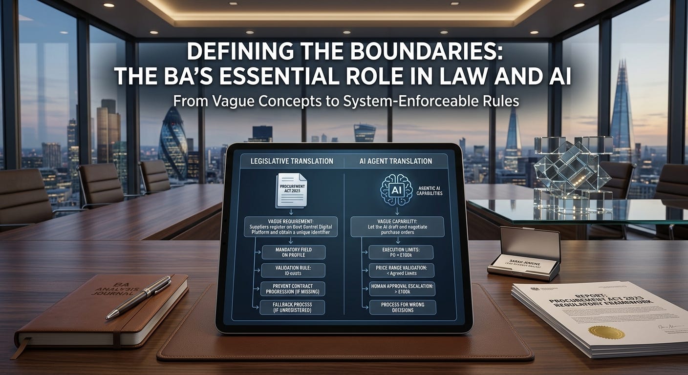 A Law Doesn’t Write Its Own Requirements. Neither Does an AI Agent.