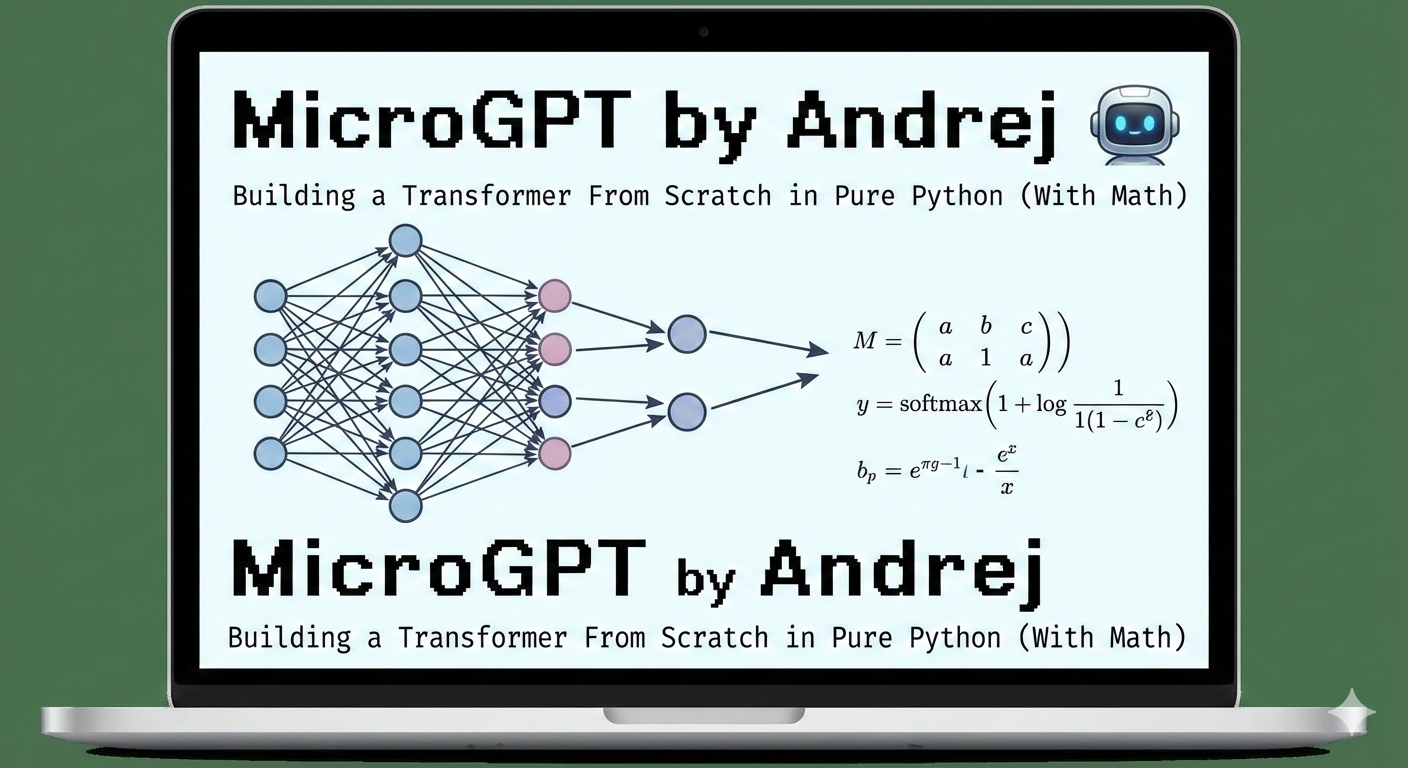 MicroGPT by Andrej: Building a Transformer From Scratch in Pure Python (With Math)