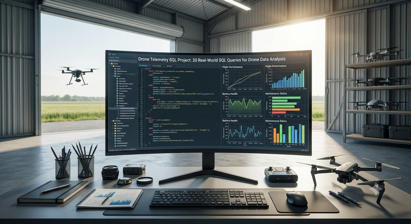 Drone Telemetry SQL Project : 20 Real-World SQL Queries for Drone Data Analysis