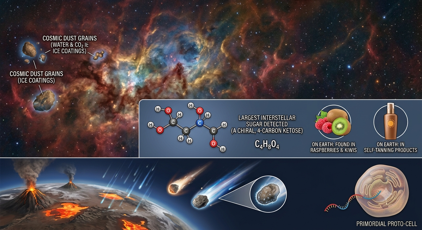 The Largest Sugar Ever Found in Space May Rewrite Life’s Origin Story The Largest Sugar Ever Found in Space May Rewrite Life’s Origin Story