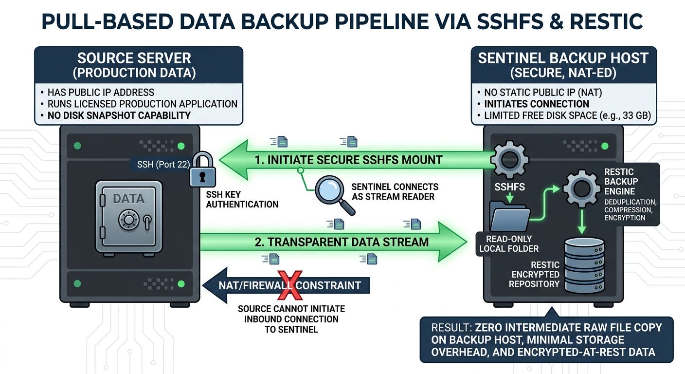Building a Pull-Based Backup Pipeline When You Can’t Take a Snapshot