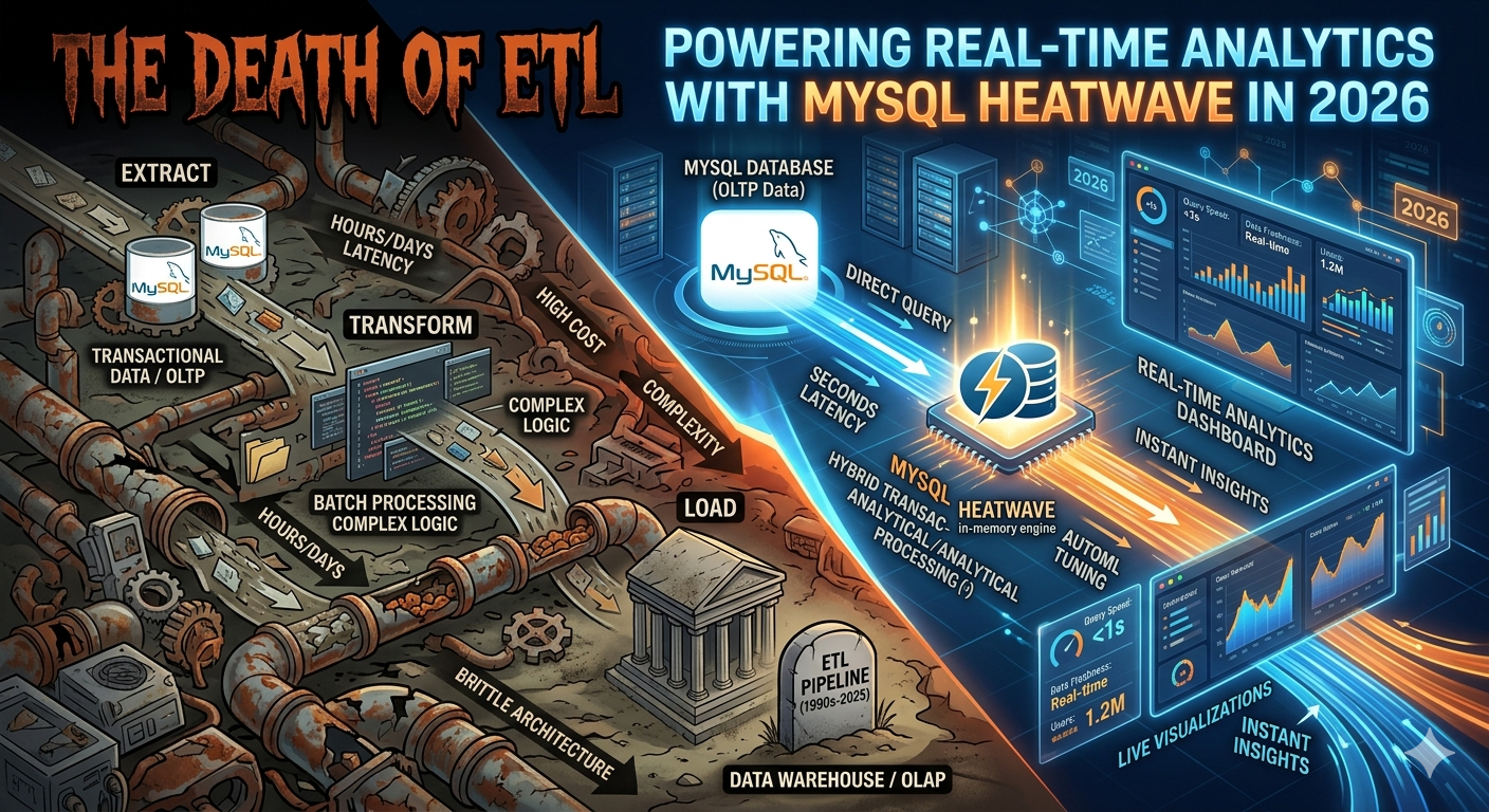 The Death of ETL: Powering Real-Time Analytics with MySQL HeatWave in 2026