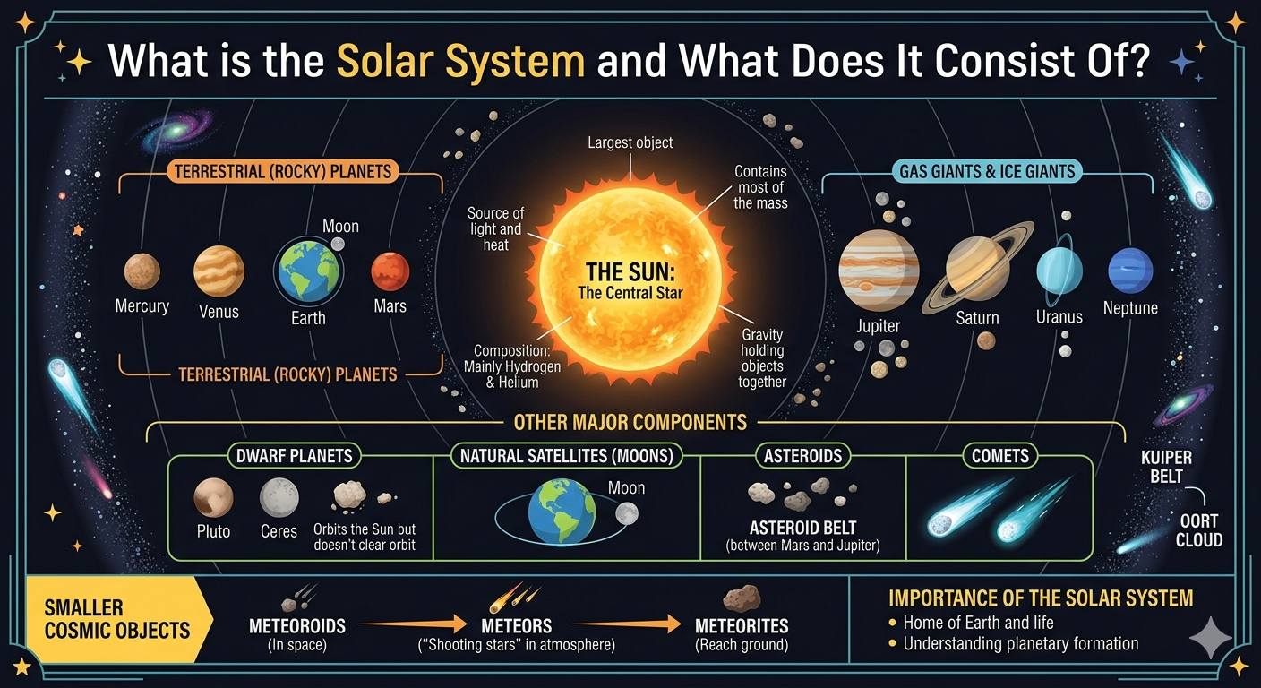 What is the Solar System and what does it consist of-