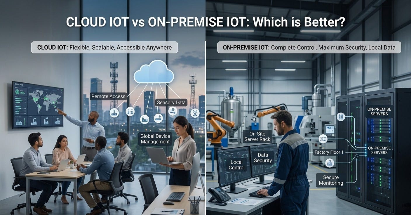 Cloud IoT vs On-Premise IoT — Which is Better?