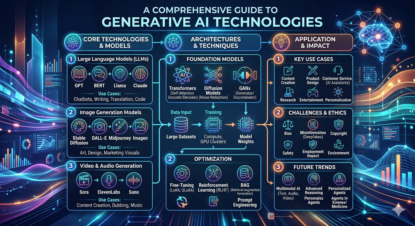 A Comprehensive Guide to Generative AI Technologies
