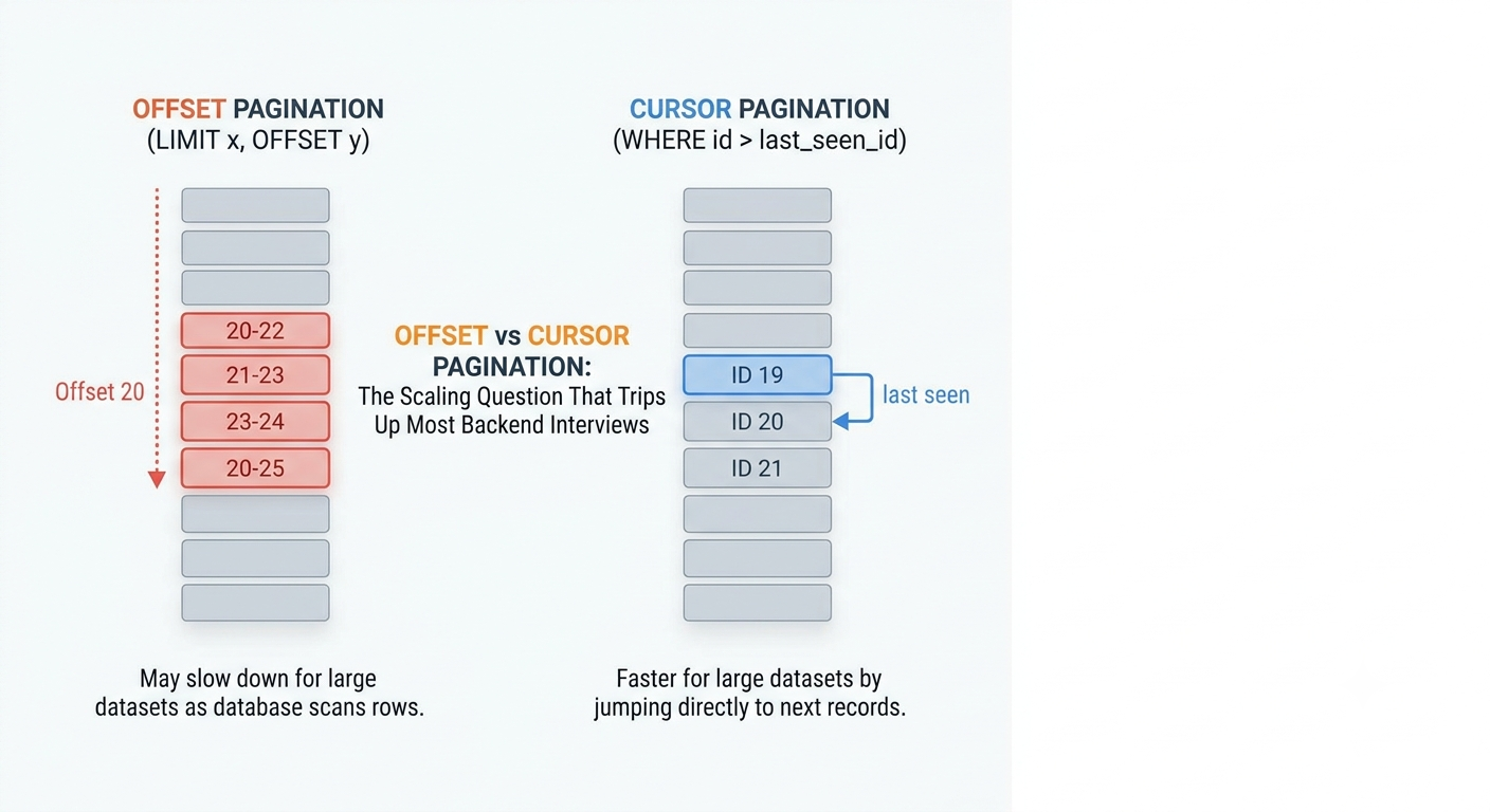 Offset vs Cursor Pagination: The Scaling Question That Trips Up Most Backend Interviews