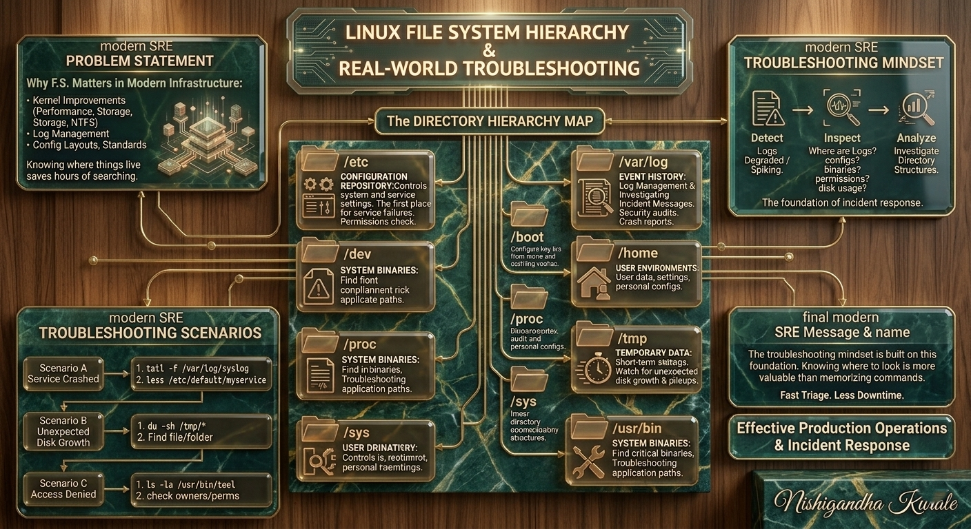 Linux File System Hierarchy & Real-World Troubleshooting Scenarios