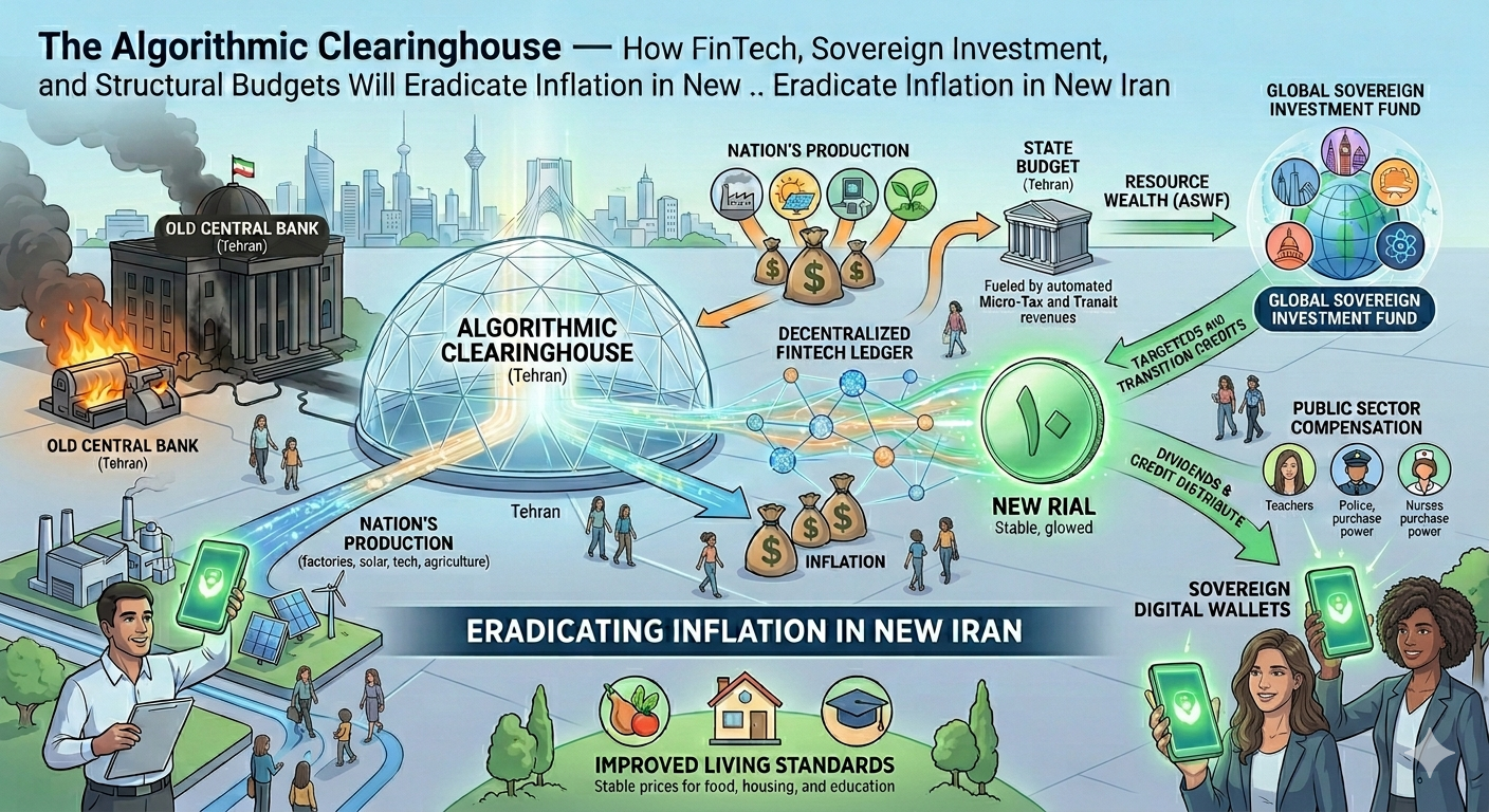 Iran 2030: Ending inflation through decentralized FinTech and algorithmic sovereign funds