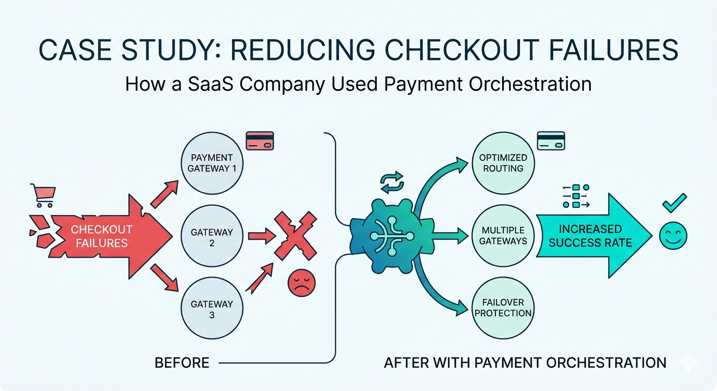 Case Study: How a SaaS Company Reduced Checkout Failures Using Payment Orchestration