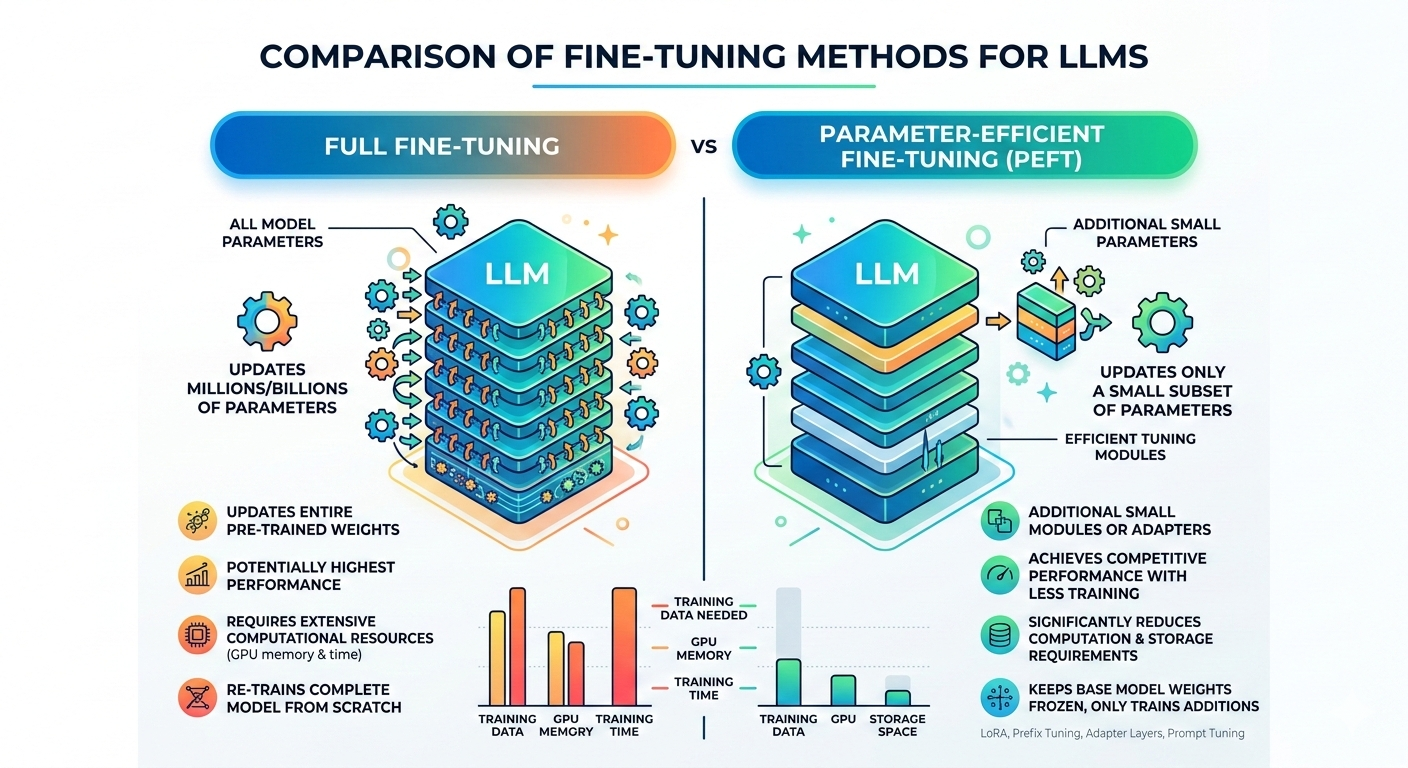 Yapay Zekayı Eğitmek mi, Dönüştürmek mi? Full Fine-Tuning’den PEFT’e LLM Özelleştirme