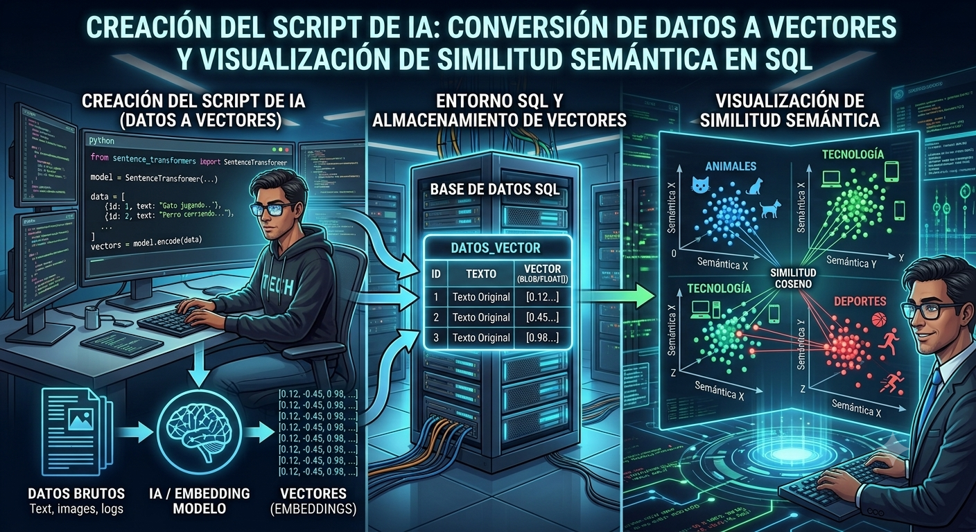 Script para vectorizar millones de datos y guardarlas en SQL Server.