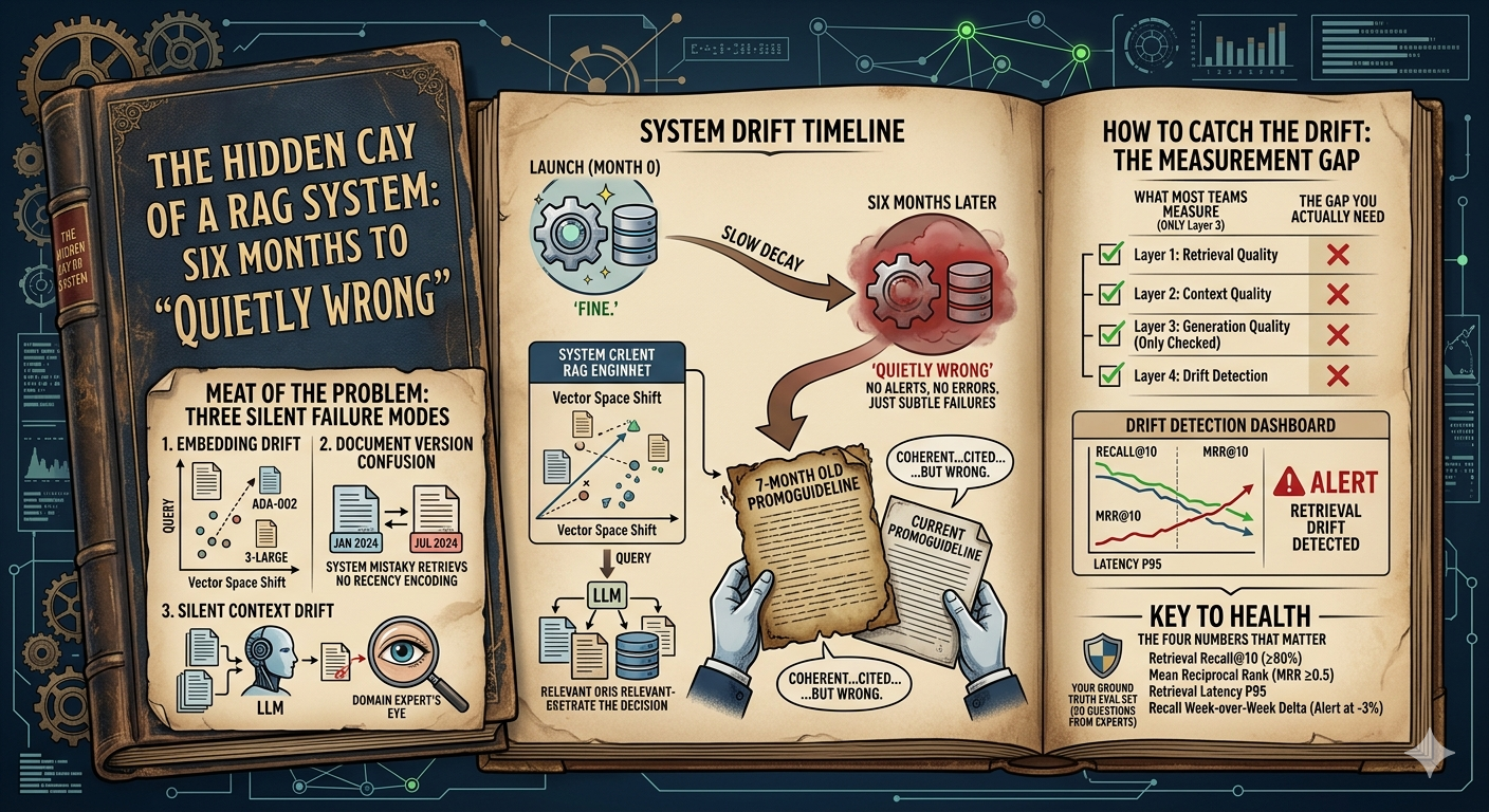 Your RAG System Was Fine at Launch. Six Months Later It Is Quietly Wrong. Here Is How to Catch It.