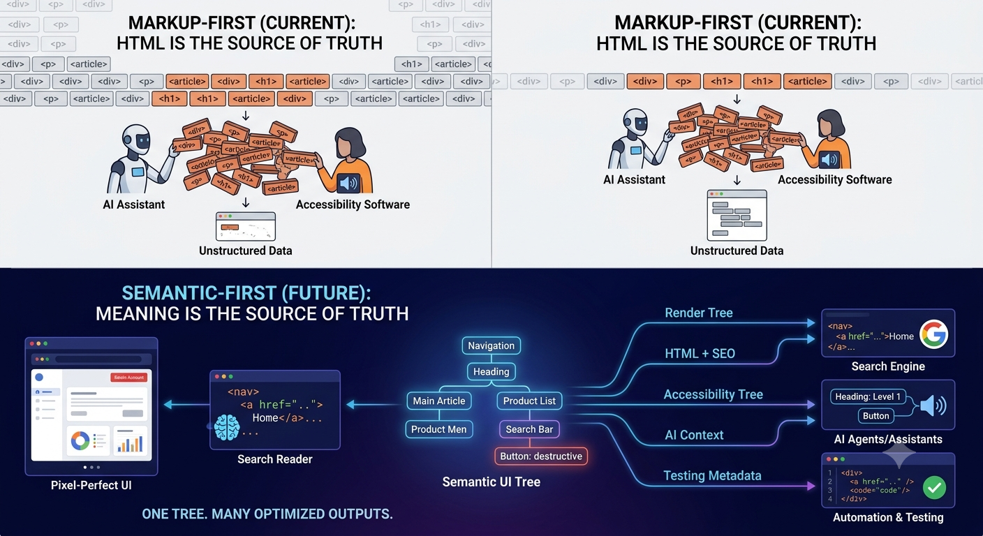 Beyond HTML: Why the Future of the Web May Be Semantic-First, Not Markup-First