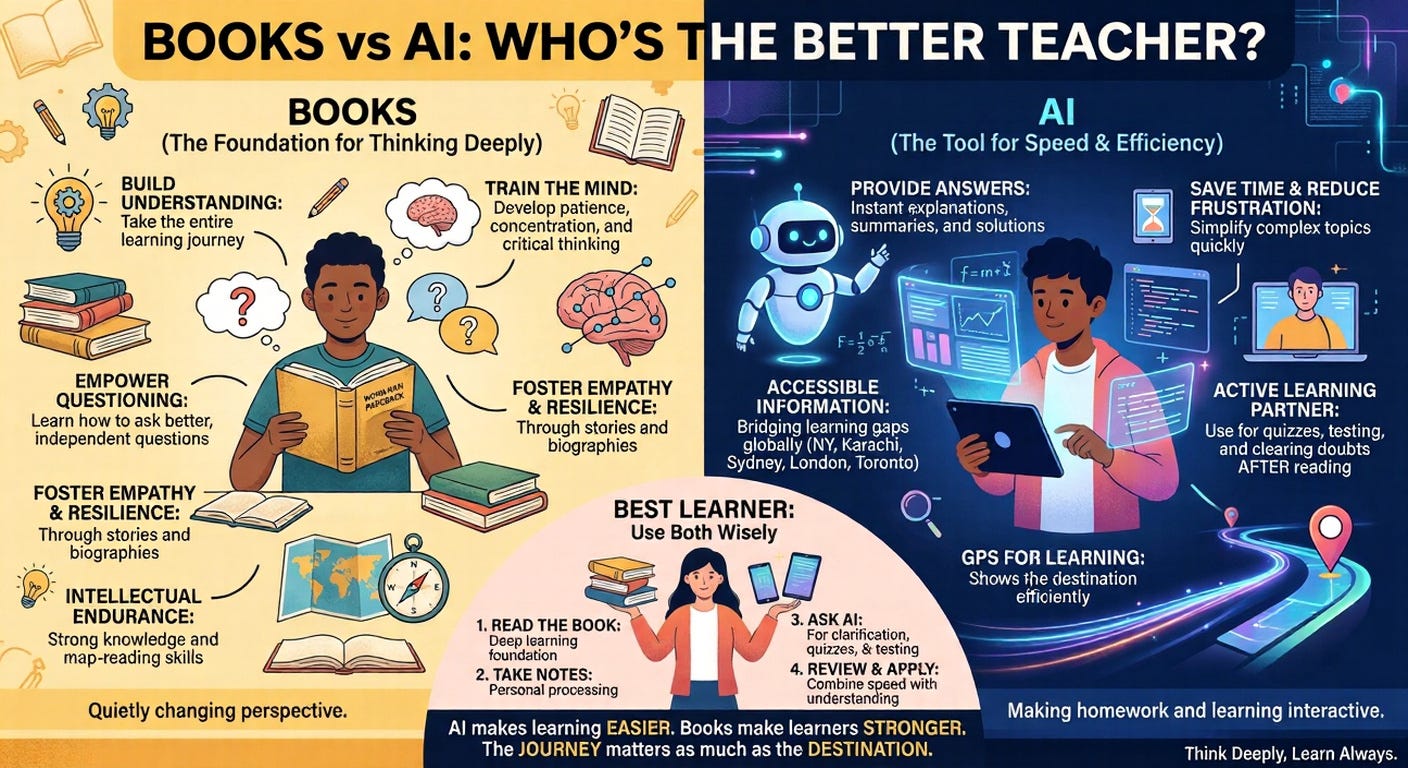 Books vs Artificial Intelligence: Who’s the Better Teacher?